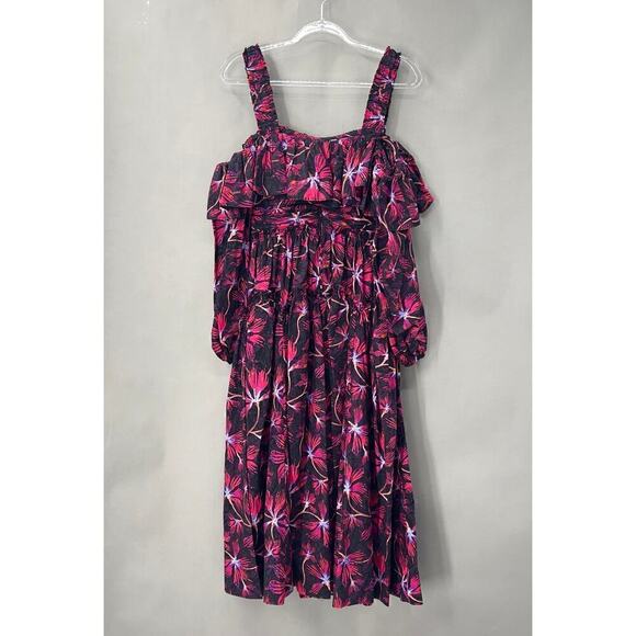 76. Ulla Johnson Caprice Dress Womens 4 Whimsigoth Fairy Boho Floral Coquette - Picture 4 of 9